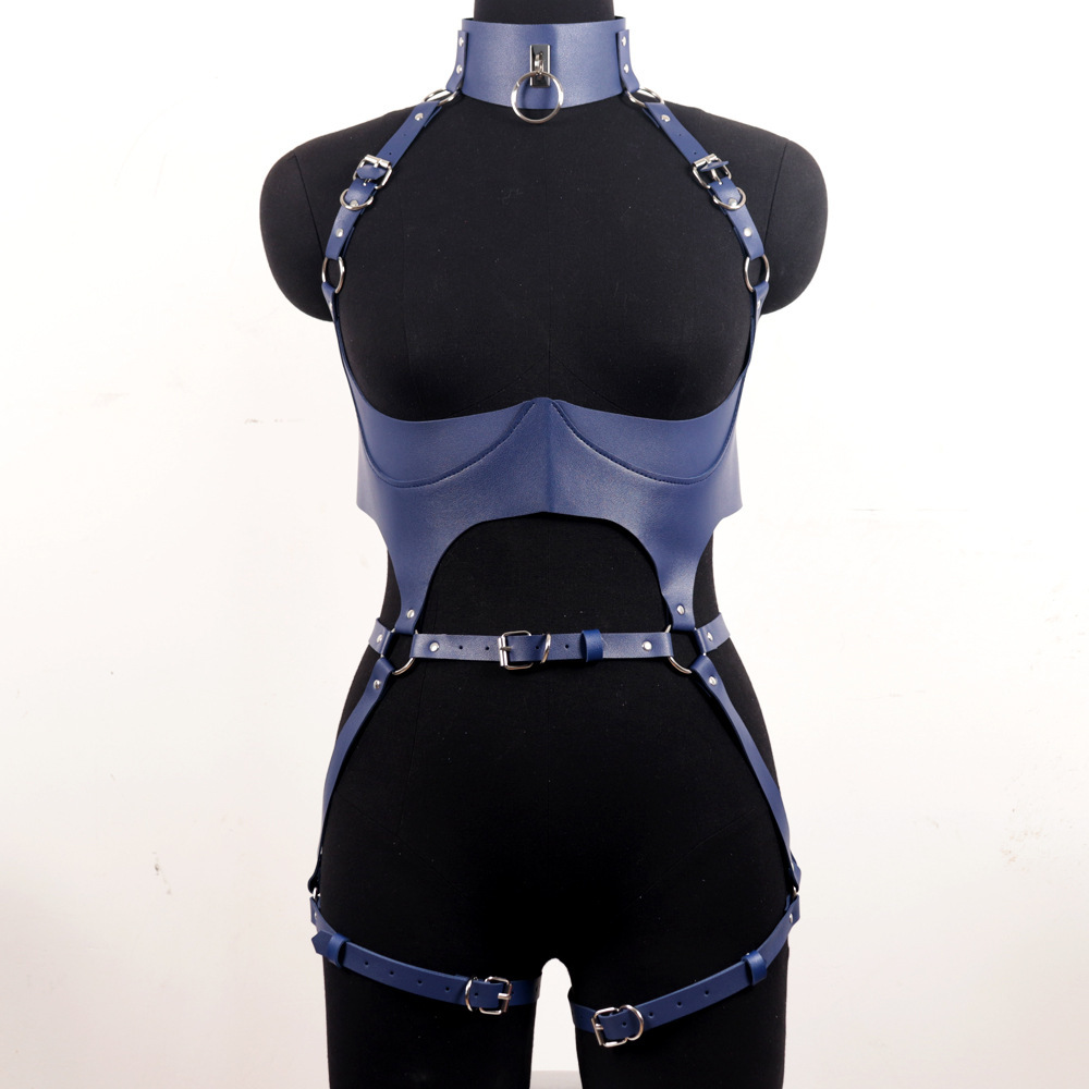 Leather Work Harness - Vrouwen lederen harnas sets sexy lingerie
