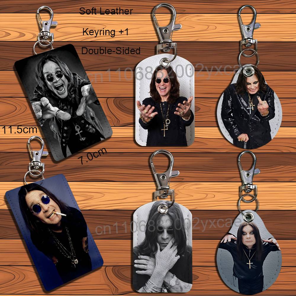 Leatherwork Keychain - Zwart Changes Ozzy-houder voor bankbedrijven Werkkaarthouder