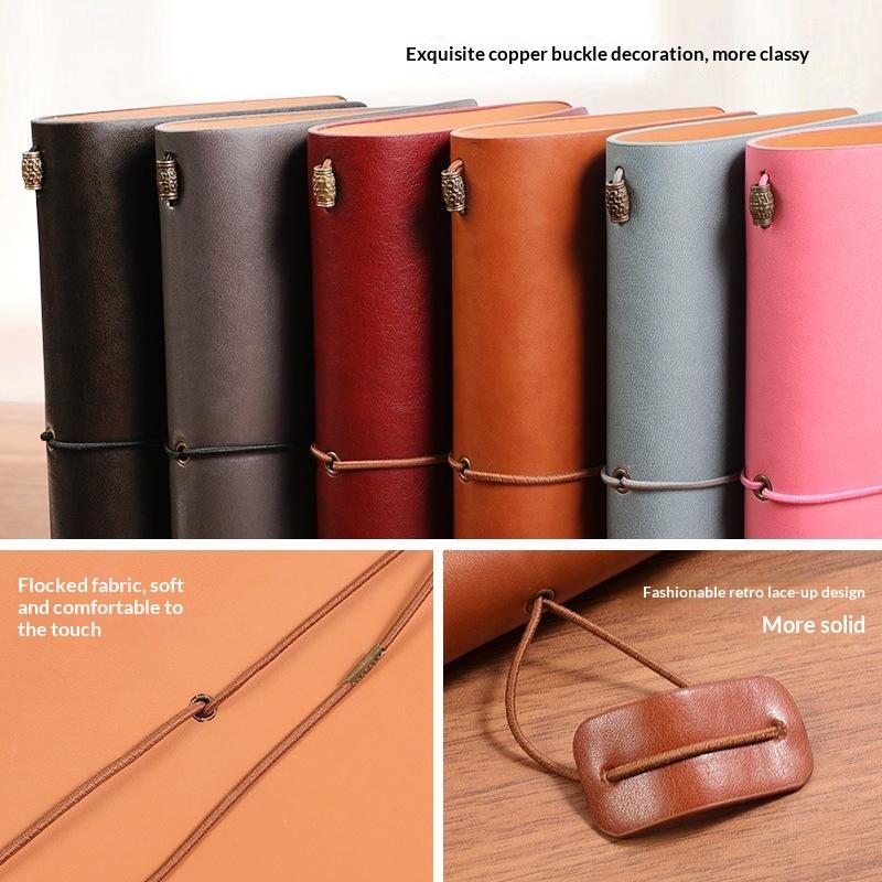 Leatherwork Journal - Zacht PU-leer vintage navulbaar notitieboekje 6