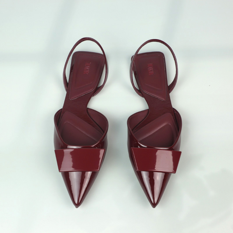 Leather Work Dress - Merk Lakleer Zomer Vrouwen Platte Sandalen