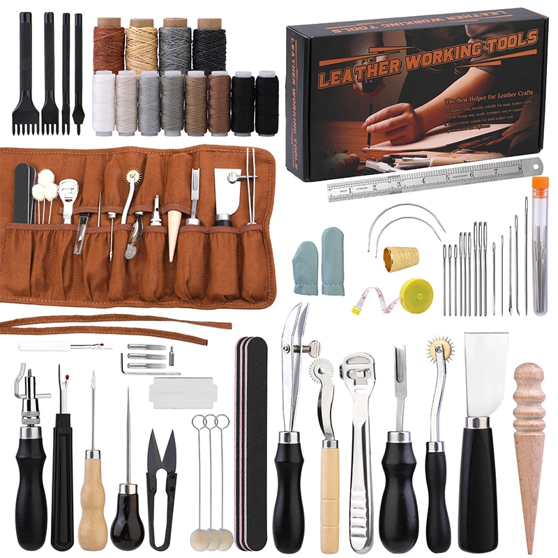 Groover Stitching Tool - KRABALL Professionele Leather Craft Tool Kit