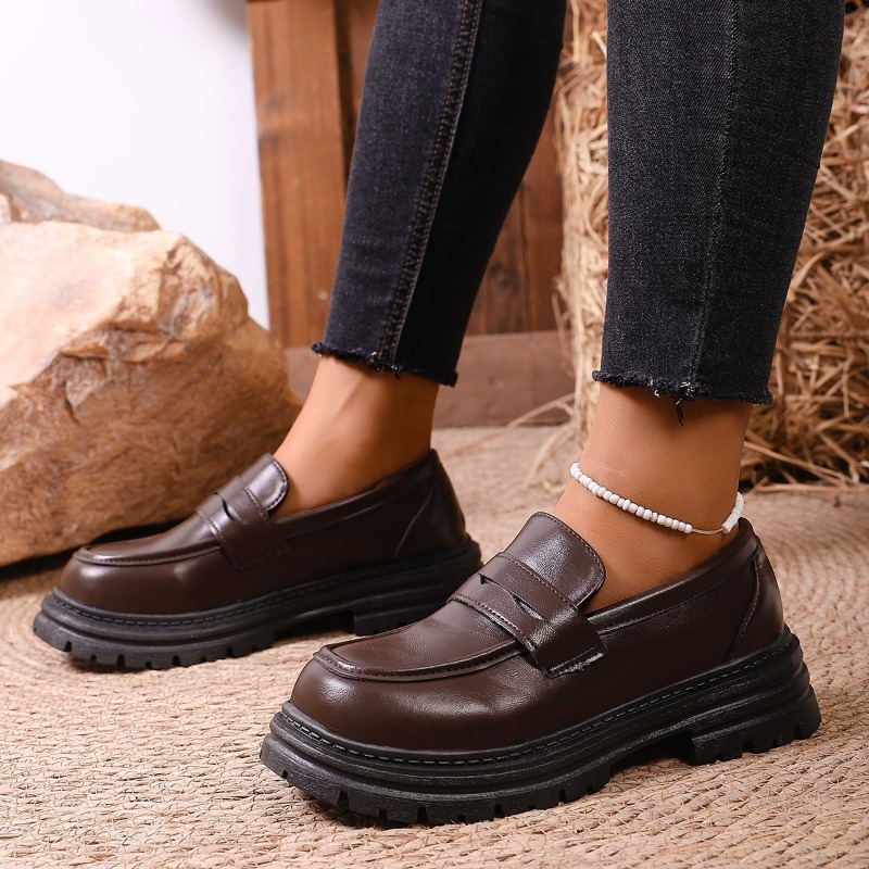 Bruine leren loafers voor dame - Leather Work Dress recensie en prijs