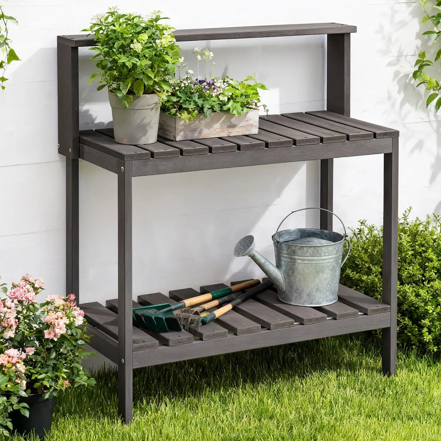 Buitenplantentafel, HDPE terra - Leatherwork Bench recensie en prijs