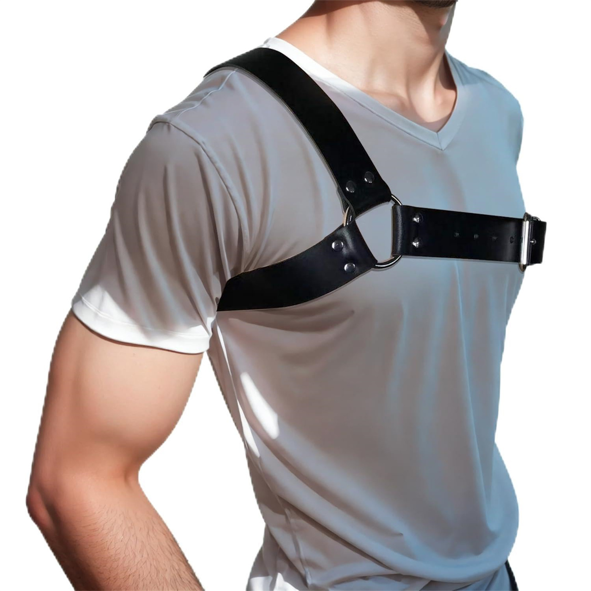 Gotische leren bretelsriem voo - Leather Work Harness recensie en prijs