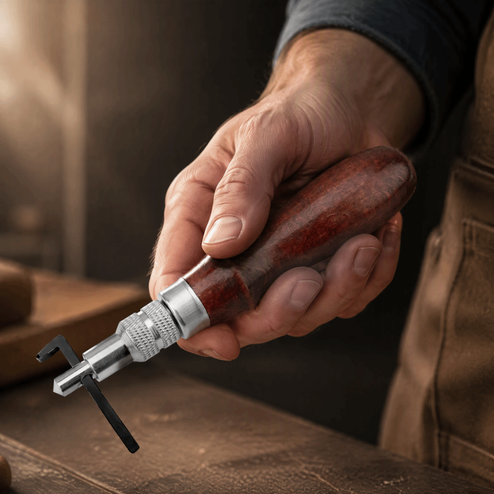 Verstelbare diepte lederen gro - Groover Stitching Tool recensie en prijs