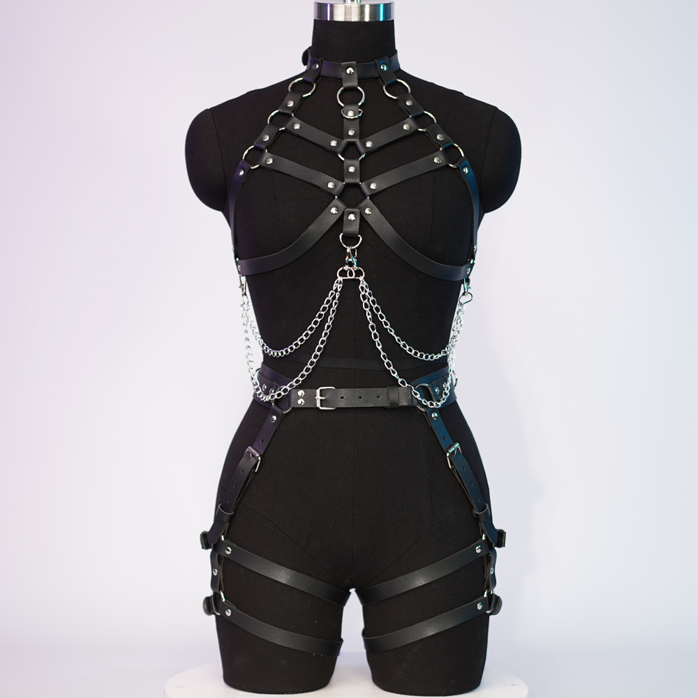 Vrouwen sexy harnas riem borst - Leather Work Harness recensie en prijs