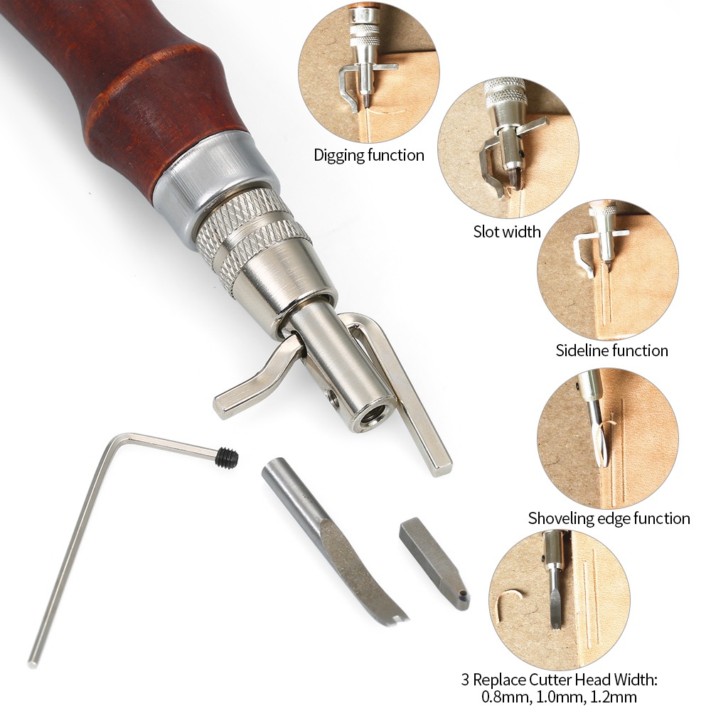 Verstelbare lederen stiknaadgr - Groover Stitching Tool recensie en prijs