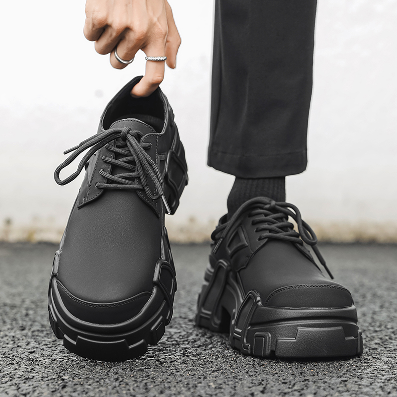 Mannen Platform Lederen Schoen - Leather Work Dress recensie en prijs