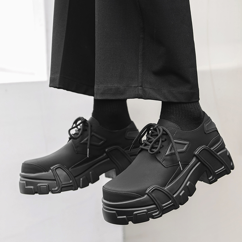 Mannen Platform Lederen Schoen - Leather Work Dress recensie en prijs