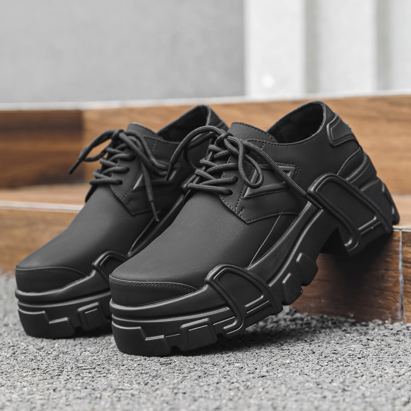 Mannen Platform Lederen Schoen - Leather Work Dress recensie en prijs